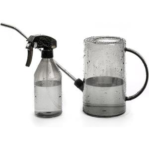Watering Can Indoor, Small Watering Cans for House Plants, Succulents and Flowers, Long Spout, 1 Liter, with Bonus Plant Mister Spray Bottle (Gray)