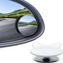 Guirnd 4PCS Blind Spot Mirror, Round HD Glass Side Blindspot, Frameless Convex Mirror Car with Self Adhesive Back for Cars, SUV, Trucks, Universal Vehicles