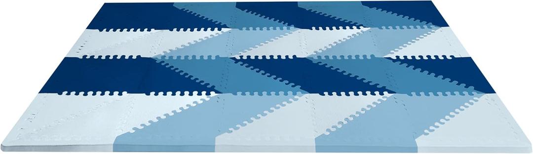 Skip Hop Baby Play Mat, Interlocking Foam Floor Tiles, 70" x 56", Playspot, Blue/Ombre