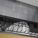Over the Sink Dish Drying Rack with Cover 2 - Tier Large Dish Drainer Racks for Kitchen Counter Space Saving Sink Storage Organizer for Dishes, Glasses, Bowls & Cutlery Black