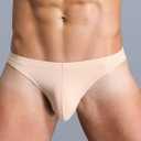 Faringoto Mens Silk Underwear Breathable Briefs Underpants 5 Pack,  Black+navy+coffee+blue+skin, XL