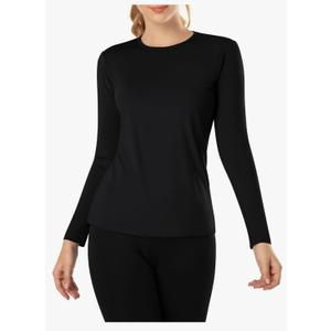 HoDO, Women Thermal Tops, Black, S