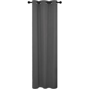 Deconovo 100% Blackout Curtains  Noise Reducing, Thermal Insulated Drapes  Grommet Room Darkening Window Panels  Light Blocking & Privacy Protection (Dark Grey, 42x84 Inch, 1 Panel)