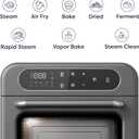 CIARRA 8-in-1 Steam Oven Countertop with Air Fryer, 13QT Mini Convection Toaster Oven with Steam, Rapid Steam, Air Fry, Vapor Bake, Steam Clean, Bake, Dried, Ferment, Grey