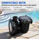 17307-0110S Pool Pump Tank Body Assembly Kit Compatible with Pentair Sta-Rite IntelliPro, Max-E-Pro Series, Includes V-Clamp, Seal Plate Kit & 2-Inch Union, Pool And Spa Inground Pump