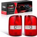 Tail Lights Cover Fit Ford F150 F-150 2004 2005 2006 2007 2008 Rear Left Driver Right Passenger Back Assembly Replaces 6L3Z13404BA 6L3Z13405BA FO2801182 FO2800182(Harness & Bulb Not Included)