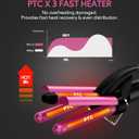 Farery Mini 3 Barrel Hair Waver - Portable Beach Wave Curling Iron for Short Hair, 1/2 Inch Ceramic Crimper with 3 Temp Settings & 30s Fast Heating, Dual Voltage Travel Hair Waver for Women, Pouch Bag