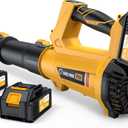 Leaf Blower, 20V Leaf Blower Cordless with 2 X 6.0Ah Batteries and Charger Included, 540CFM 170MPH & 6 Speed Mode, Handheld Electric Leaf Blower for Lawn Care, Yard, Garden and Dust, **MISSING BATTERIES**