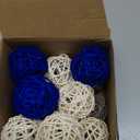 Yaomiao 15 Pieces Vase Filler Rattan Balls Decorative for Craft, Party, Wedding Table Decoration, Aromatherapy Accessories, 1.8 Inch(Blue Gray White)