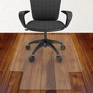 Azadx Office Chair Mat for Hardwood Floor and Tile Floor 30 x 48'', Plastic Mat for Office Chair Easy Glide on Hard Floors, Clear Desk Chair Mat for Wood Floors Heavy Duty