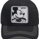 Cartoon Baseball Cap for Men Women, Adjustable Mesh Trucker Hat Anime Embroidered Design Snapback