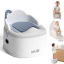 KB 3-in-1 Potty Training Toilet (Chair, Seat, Step Stool) - 9 CM Splash Guard, One-Click Assembly, Easy to Clean - Versatile Toddler Potty Trainer for Boy Girl - Blue