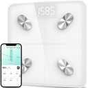 Etekcity Smart Scale for Body Weight and Fat Percentage, Digital Bathroom Accurate Weighing Machine for People's BMI Muscle, Bluetooth Electronic Body Composition Monitor Syncs with App, 400lb, White