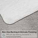 Luxury Quick Dry Non-Slip Bathroom Rugs20'' x 30'' Light Grey Highly Absorbent Washable and Ultra Soft, Extra Thick Fluffy Bath Mats for Shower/Kitchen/Bathtub Floor