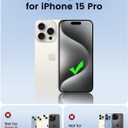 OTOFLY Compatible with iPhone 15 Pro Case, Compatible with Magsafe, Magnetic Shockproof Bumper Cover, Non-Yellowing, Anti-Scratch Clear Back, Pine Green