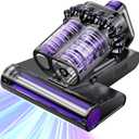 Mattress Vacuum, Bed Vacuum Cleaner with 16Kpa Suction 253.7nm UV-C Light, 145F Heat & 30000 RPM/Min Tapping, HEPA Filter & Ultrasonic, 600W Powerful Vacuums for Bed, Sofa, Couch(Corded)