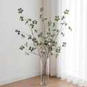 Daifunli 6 Pcs Tall Artificial Flower Branches for Vase, 47.2 Inches Fake Faux Flower Greenery with Long Stem for Wedding Home Table Centerpiece Indoor Decoration, Rattan Guanyin Lotus(Fresh) (White)