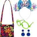 Girls Encanto Mirabel Dress up Accessories for Girls Mirabel Bag Green Glasses Halloween Christmas Party Favors