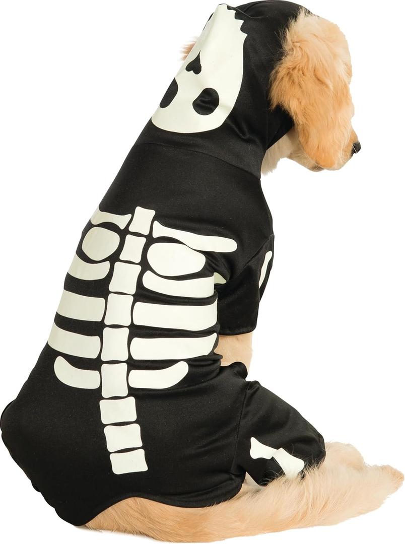 Rubie's Glow in The Dark Skeleton Hoodie Pet Costume, X-Large