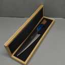 HOSHANHO Damascus Chef Knife 8 Inch, 67-Layer Damascus Super Steel Professional Kitchen Knife, Ultra Sharp Japanese Cooking Knives, Ergonomic Blue Resin Stabilized Wood Handle with Wood Gift Box