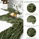 24 Packs Olive Green Table Runner, Charming Cheesecloth Table Runner 17 x 108inch, Gauze Boho Wedding Decoration Rustic Sheer Fabric Cheese Cloth Table Runners for Wedding Party Bridal Shower