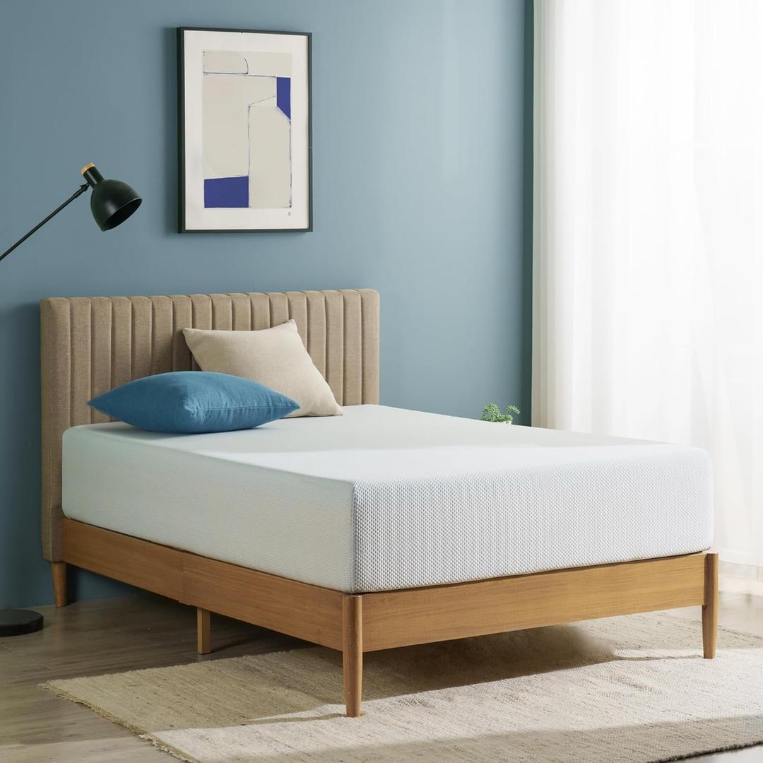 ZINUS 10 Inch Green Tea Cooling Memory Foam Mattress [New Version], Twin, Fiberglass Free, Medium Firmness, Cooling Gel Foam, Certified Safe Foams & Fabric, Mattress in A Box, White 