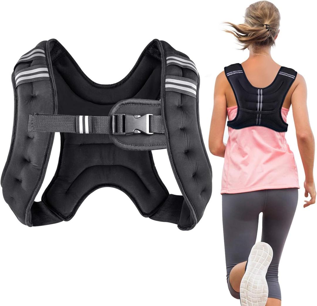 2 x Henkelion Weighted Vest Weight Vest for Men Women Kids Weights Included, Body Weight Vests Adjustable for Running, Training Workout, Jogging, Walking