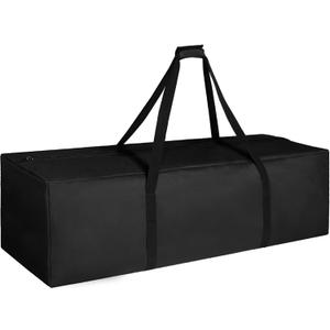 COOLBEBE 60" Sports Duffle Bag - 332L Extra Large Travel Duffel Luggage Bag with Upgrade Zipper, Sturdy & Water Resistant Long Duffle Bag for Camping Moving (Black 60inch)
