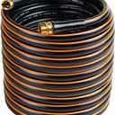 Heavy Duty Garden Hose 100 ft x 5/8 in, 600 PSI Non-Expandable Flexible Water Hose, Kink Resistant Lightweight Hybrid Hose, With Leakproof 3/4in Aluminum Copper Male to Female Fittings