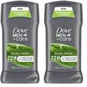 DOVE MEN + CARE Antiperspirant Deodorant Stick Extra Fresh with 72-hour Sweat & Odor Protection with 1/4 Moisturizing Cream & Long-lasting Citrus scent 2.7 oz (Pack of 2)