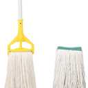 OFO Loop-End String Mop, Heavy Duty Commercial Industrial Mop with Extra Mop Head Replacement, 59 inch Handle for Floor Cleaning