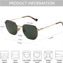 ZENOTTIC Hexagon Polarized Retro Sunglasses for Men Women-Vintage Metal Frame Design UV Protection Trendy Fashion Shades