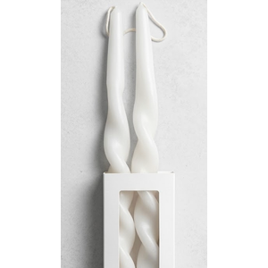 5 x Spiral candles, White