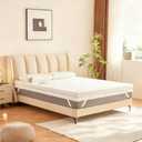 KaforizonZzz 3 Inch Memory Foam Mattress Topper Twin Size - CertiPUR-US Certified - Gel Cooling Mattress Pad with Removable Bamboo Cover,Bed Topper for Pressure Relief(White) (White, Full)