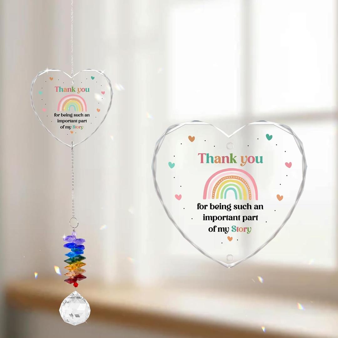 Glass Ornament Suncatcher - an Important Part of My Story - Thank You Gift - Motivational Gifts - Positive Keepsake - Encouragement Xmas Birthday Mother's Day for Men Women