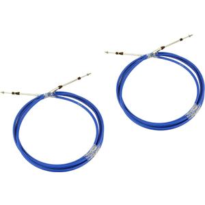 Marine 33C Throttle Shift Remote Control Box Cable For Yamaha Outboard Engine Boat Motor Steering System Blue (15FT, 2 PCs)