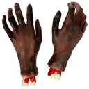 KatchOn, Fake Human Bloody Severed Hand - Body Parts Halloween Props | Fake Hands Scary Halloween Decorations | Bloody Decorations, Fake Hands Zombie Decorations | Scary Hand Props for Haunted House