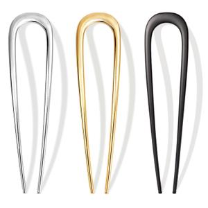 3 PCS French Hair Pins for Women - French Twist and Buns, Elegant Gold Hair Accessories (3 Count (Pack of 1))