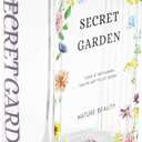 Glass Book Vase, Clear Book Vase for Flowers, Unique Flower Vase, Modern Book Shaped Vases for Bedroom, Living Room, Office, Coffee Table, Bookshelf(Garden) (Glass-7.8", Sg)