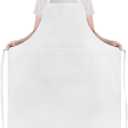 NLUS Extra Large Aprons for Men, Adjustable White Chef Apron for Men Kitchen Cooking Aprons for Women with 2 Pockets, Water & Oil Resistant - 1 PACK