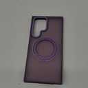 for Samsung Galaxy S22 Ultra/S23 Ultra Case with Stand, 360Rotatable Magnetic Ring Kickstand, Compatible with Magsafe, Military Grade Shockproof Translucent Protective Case - 6.8 inch, Purple