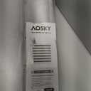 AOSKY Zebra Blinds for Windows Cordless Roller Shades for Home Free-Stop Windows Shades Dual Layer Light Control for Day and Night Easy to Install (40" W X 72" H, White)