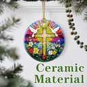 7 x Cross Ornament: Christmas Ornaments, Religious Christmas Decorations for Tree, Catholic Ornament & Christian Holiday Decor | Religious Cross Gifts, Christian Gifts - Design B