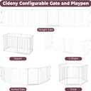 144" Extra Wide Baby Gate with Door, Configurable Baby Fence