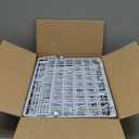 X-cosrack 3 Tier Foldable Closet Organizer, Clothes Shelves with 5 S Hooks, Wall Mount&Cabinet Wire Storage Basket Bins, for Clothing Sweaters Shoes Handbags Clutches Accessories-White Patent Design