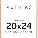 puthiac 20x24 Oak Wood Picture Frames -20"x24" Poster Frames for Wall, 20x24 Picture Frames for Wall, 20 x 24 Picture Frame, 20 x 24 Frames(1 Pack, Beige)
