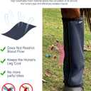 Horse Fly Boots Set of 4, Breathable Mesh Protectores para Caballos, Indoor & Outdoor UV Protective Leg Boots for Turnout, Lightweight Fly Protection for Horse LegsMedium, Blue