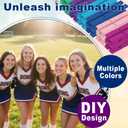 176 Set Cheer Pin Charms with 20 Colored Clothes Pins Wooden Cheer, 42 Mini Resin Animals and Self 4 Adhesive Stickers, 4 Pen, Cheerleaders Pins for Backpacks Ribbon Team Classroom Cheer Gifts Bulk