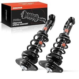 A-Premium Rear Pair (2) Complete Strut & Coil Spring Assembly Compatible with Mini Cooper 2007-2015 Driver and Passenger Side, FWD, Replace# 1345820L 1345820R