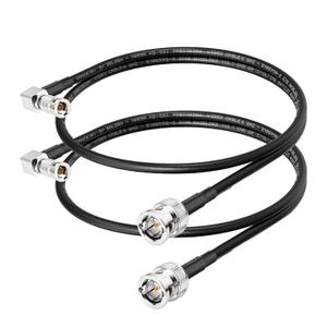 Superbat Micro BNC to BNC Cable 2ft SDI BNC Male to HDBNC Male Cable Right Angle Belden 1855A, Support 3G/6G/12G-SDI,for Blackmagic Video Assist Monitor Camera Video Switcher 2-Pack